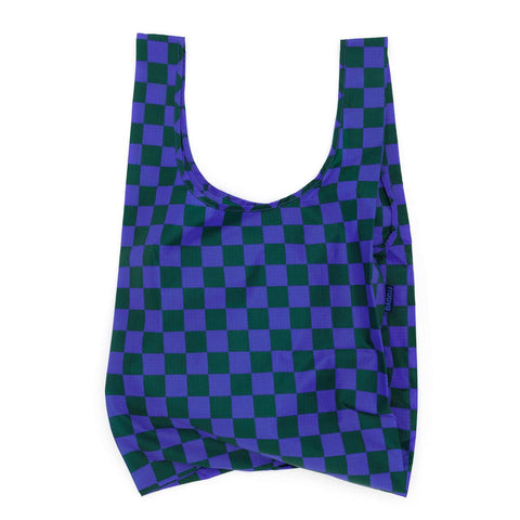 Standard Reusable Tote: Iris Green Check