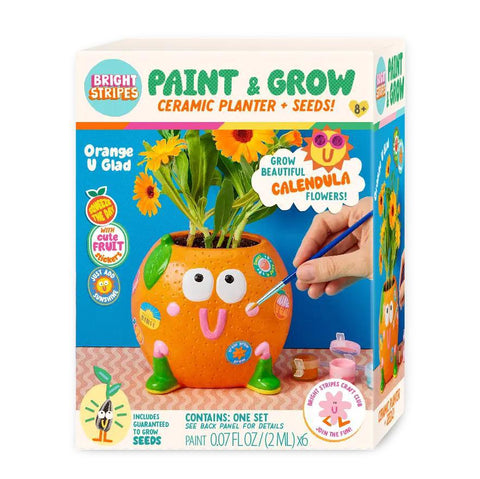 Paint + Grow Orange Planter Kit