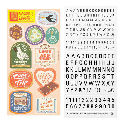 TRAVELER'S notebook LOVE AND TRIP Sticker Set