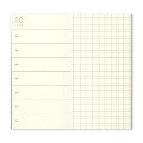 TRAVELER'S notebook, Regular Size, 019 - Free Diary (Weekly + Memo)