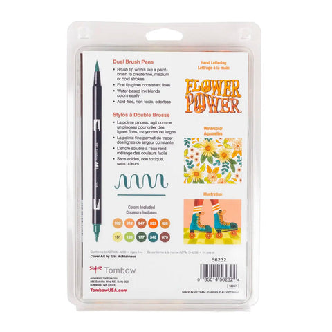 Seventies Dual Brush Pens, Set of 10