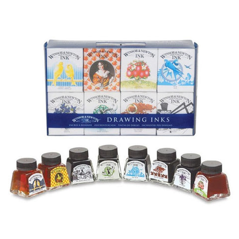 Winsor + Newton Drawing Inks, Set of 8