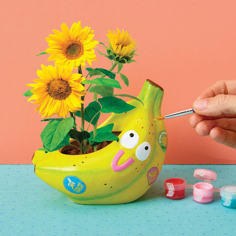 Paint + Grow Banana Planter Kit