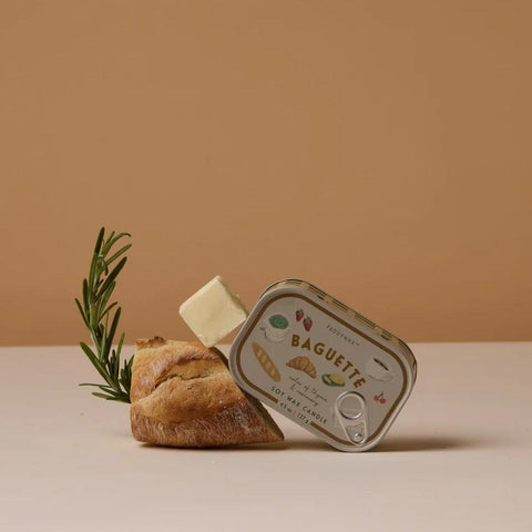 French Baguette Bistro Tin Candle