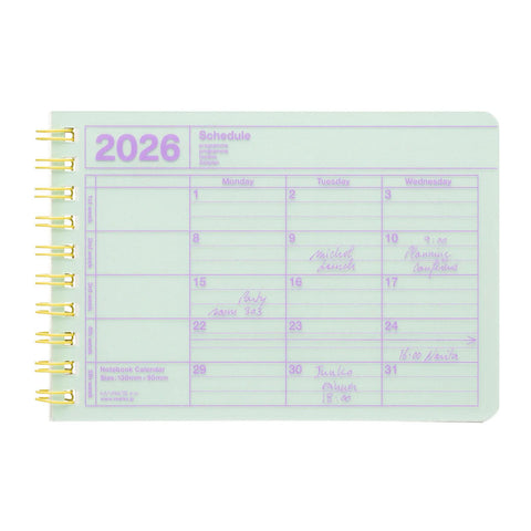 B7 Notebook 2026 Calendars