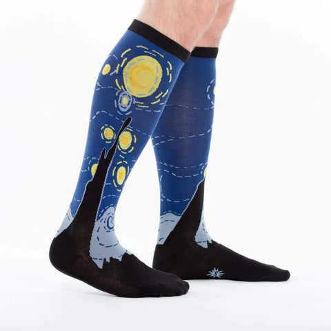 Starry Night Stretchy Knee High Socks