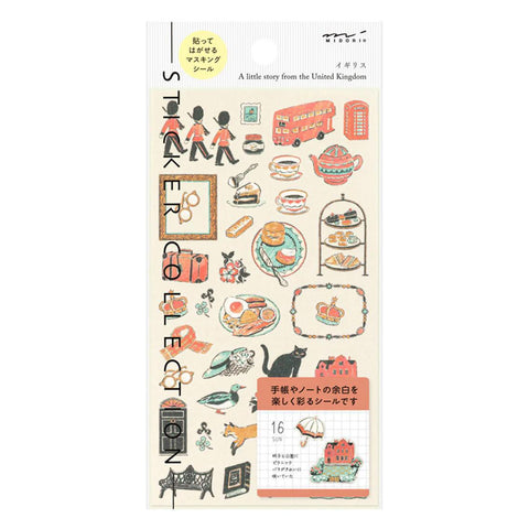 British Motifs Sticker Sheet