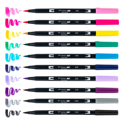 Galaxy Dual Brush Pens, Set of 10
