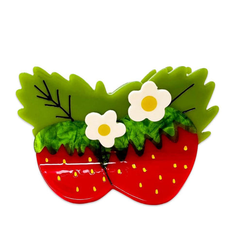 Strawberries + Flowers Hair Claw