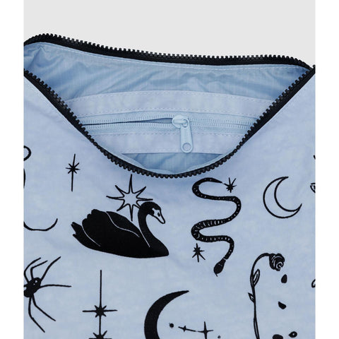 Medium Nylon Crescent Bag: Embroidered Ballet Icons