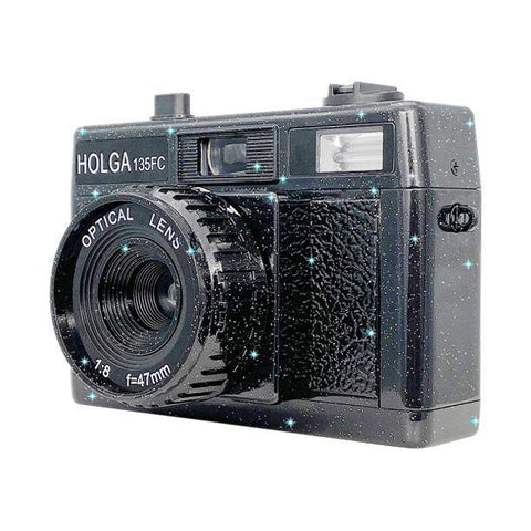 Black Sparkle Holga 135FC 35mm Film Camera