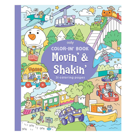 Movin' + Shakin' Color-in' Book