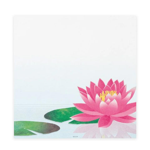 Water Lily Reflection Square Letter Pad