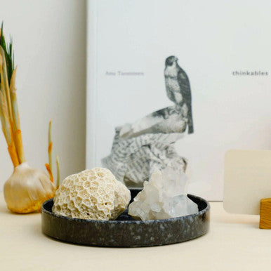 Marble Circle Desk Trays