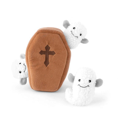 Coffin + Ghosts Dog Toy