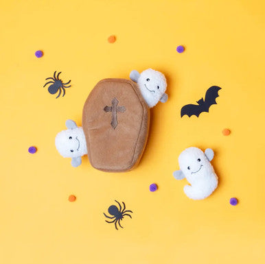 Coffin + Ghosts Dog Toy