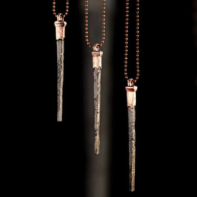 Copper Coffin Nail Necklace