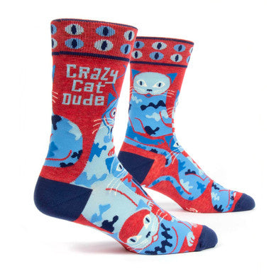 Crazy Cat Dude Men's Socks