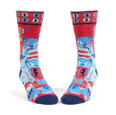Crazy Cat Dude Men's Socks