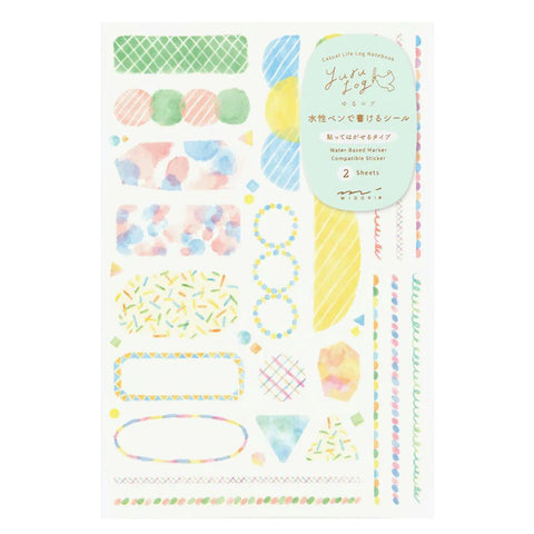 Yuru Log Watercolor Sticker Sheets