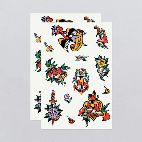 Love Motifs Tattoo Sheets