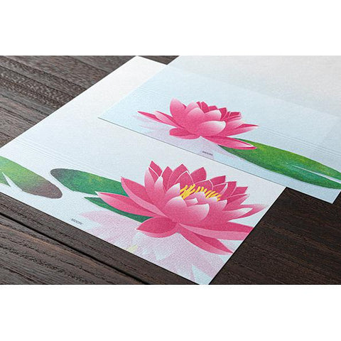 Water Lily Reflection Square Letter Pad