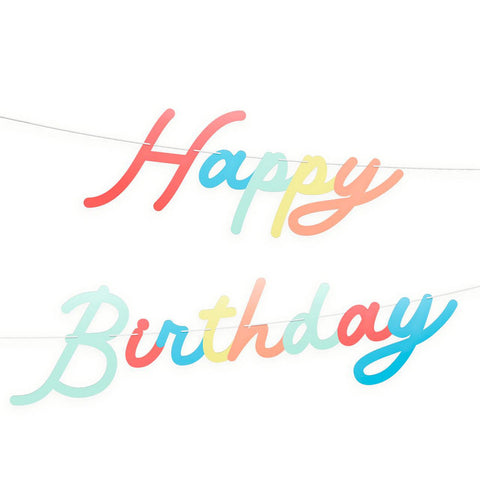 Rainbow Happy Birthday Garland