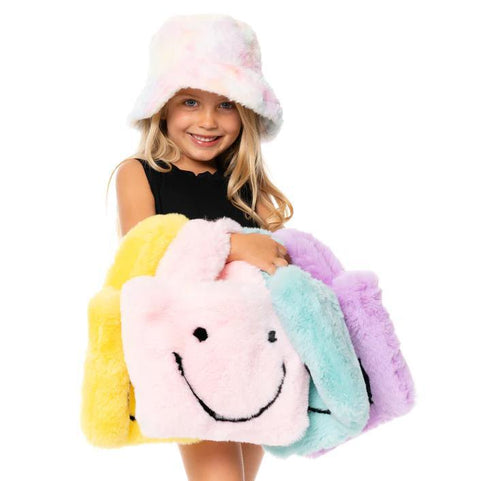 Fuzzy Smiley Face Purses