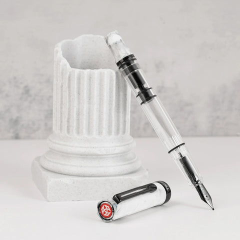 TWSBI Eco Fountain Pen, Carrara + Onyx