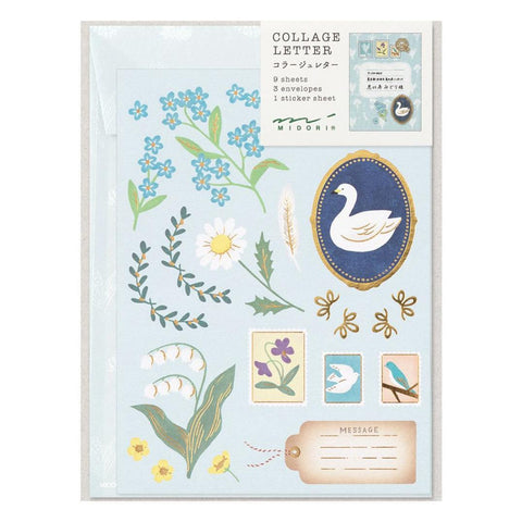 Collage Bird Letter Set