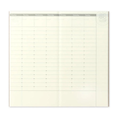 TRAVELER'S notebook, Regular Size, 018 - Free Diary (Weekly Vertical)