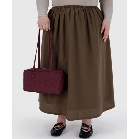 Nylon Bowler Bag: Mahogany