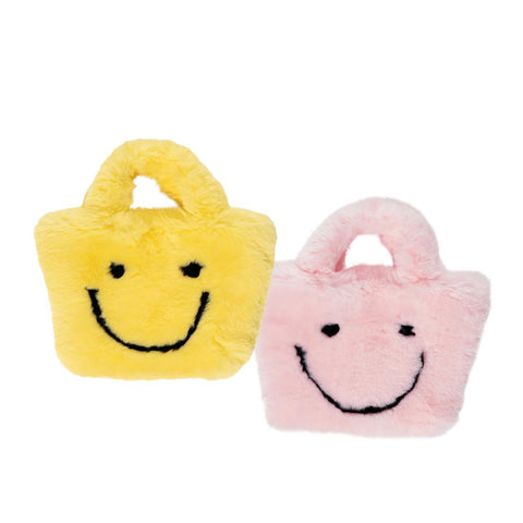 Fuzzy Smiley Face Purses