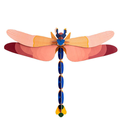 Giant Pink Dragonfly Wall Art Kit