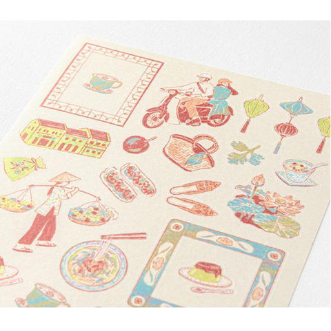 Vietnamese Motifs Sticker Sheet