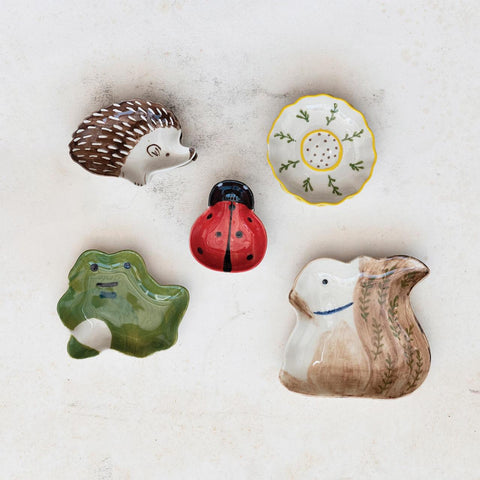 Hand-Painted Woodland Mini Dishes