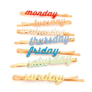 Day of the Week Hair Slides