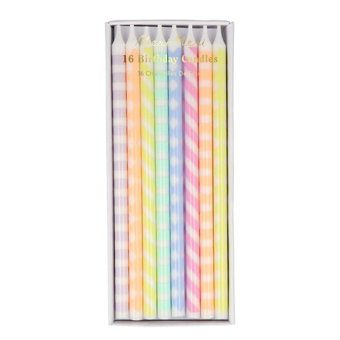 Pastel Patterned Candles