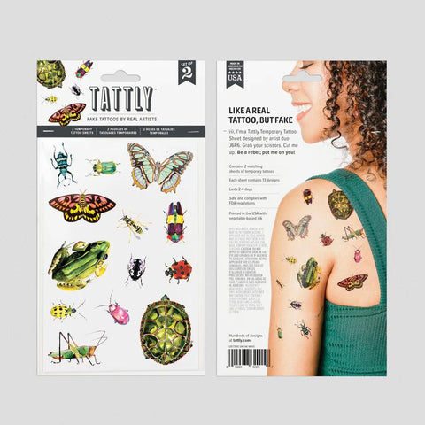 Critters on the Move Tattoo Sheets