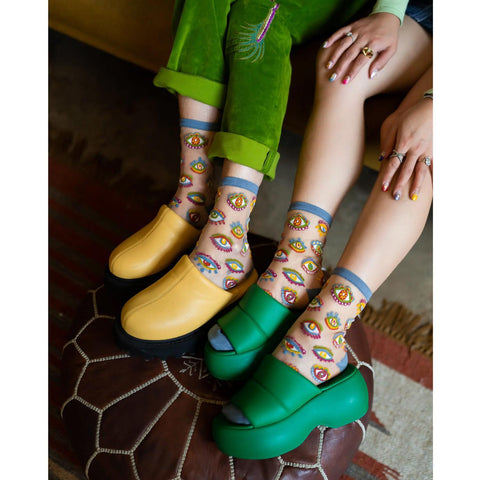 Evil Eye Sheer Socks