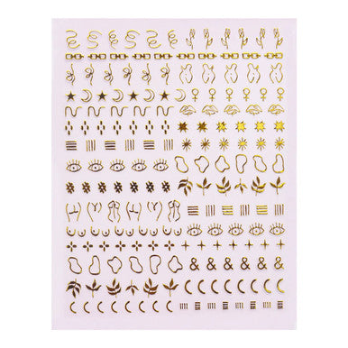 Golden Hour Nail Art Stickers