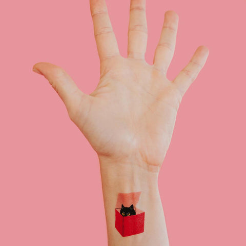 Cat in a Box Tattoos