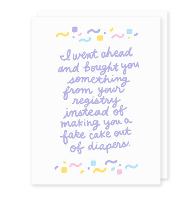 Diaper Cake Card