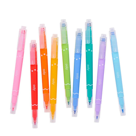 Confetti Stamp Double-Ended Markers Set