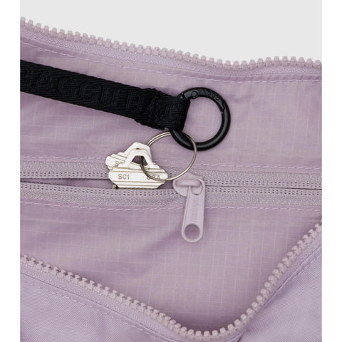 Medium Nylon Crescent Bag: Dusty Pink