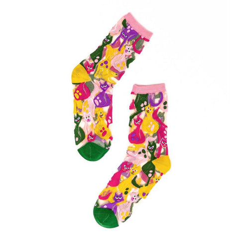 Dopamine Cats Sheer Socks