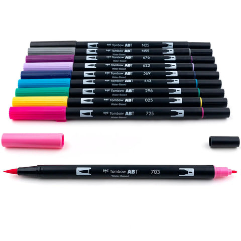 Galaxy Dual Brush Pens, Set of 10