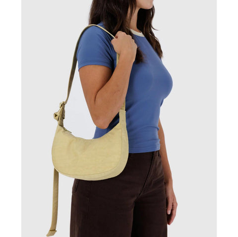 Small Nylon Crescent Bag: Butter