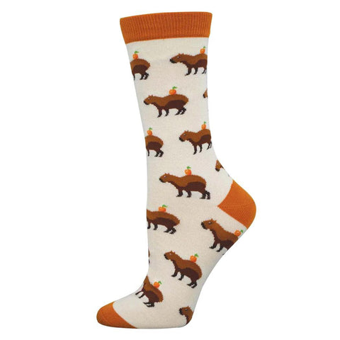 Capybara Orange Socks