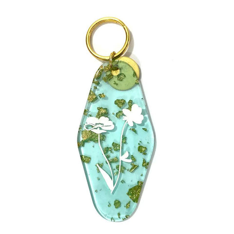 Buttercup Floral Press Key Tag
